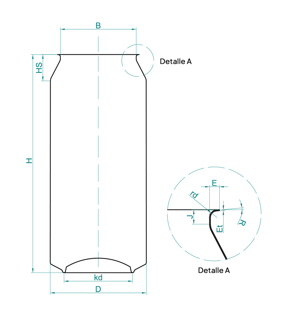 Lata estándar de aluminio de 440 ml