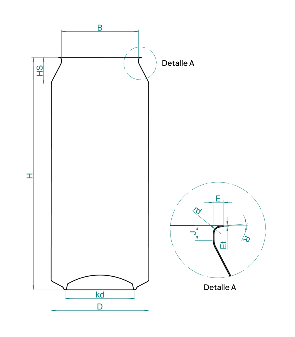 Lata estándar de aluminio de 473 ml