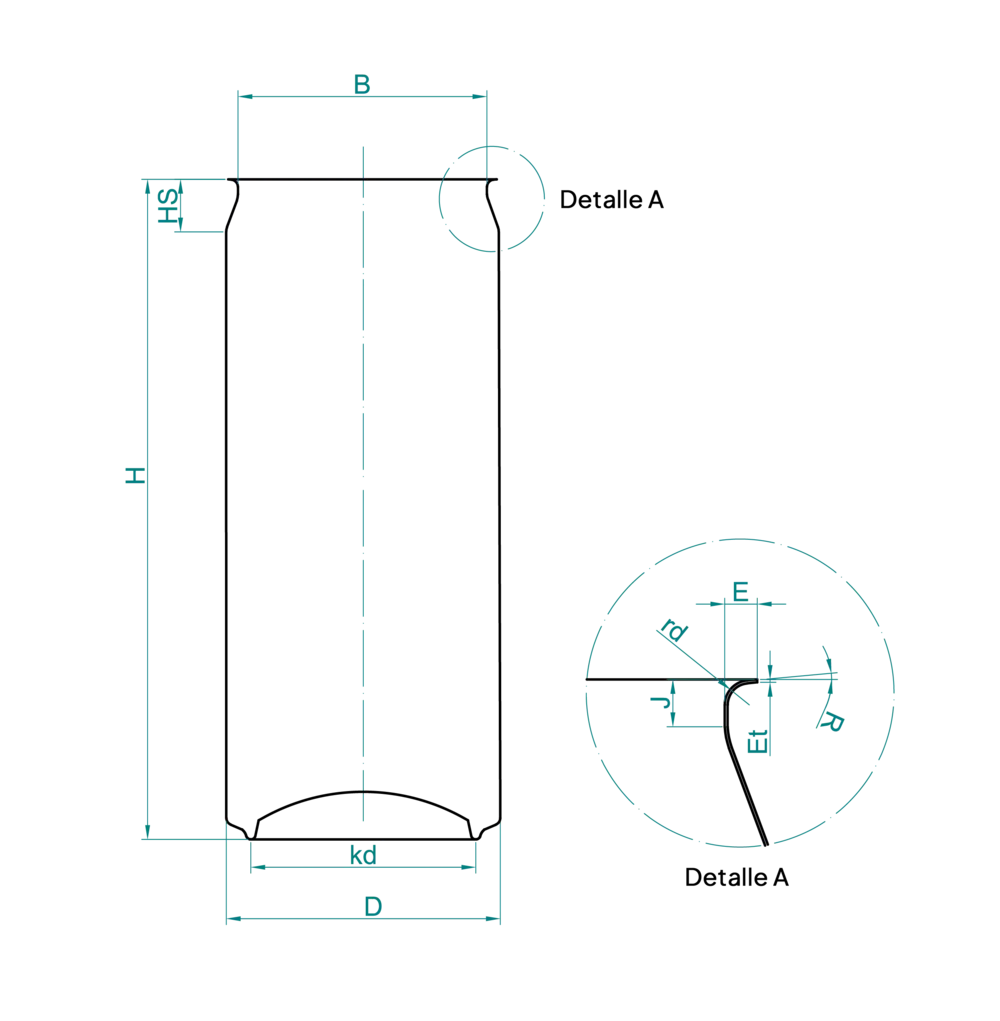 Lata sleek de aluminio de 310 ml