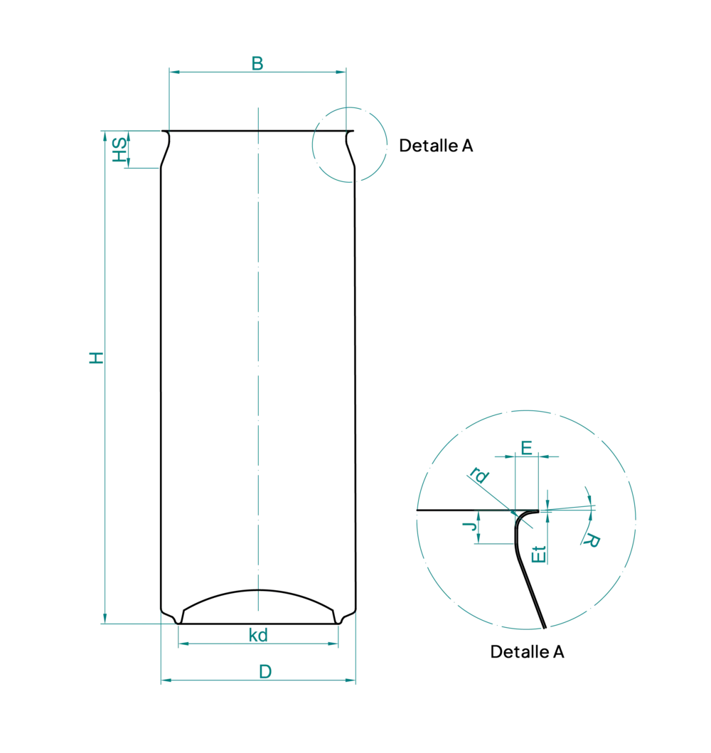 Lata sleek de aluminio de 330 ml