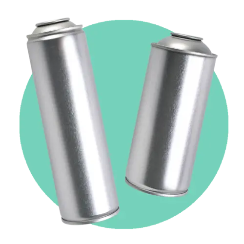 Latas de aerosol de acero