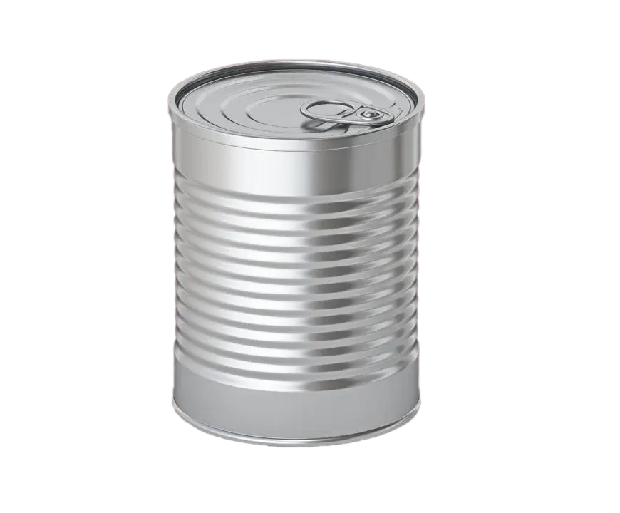 Latas de alimentos metálicas