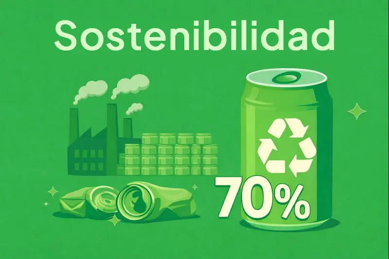 Latas de bebidas de aluminio reciclables recolectadas para su reciclaje