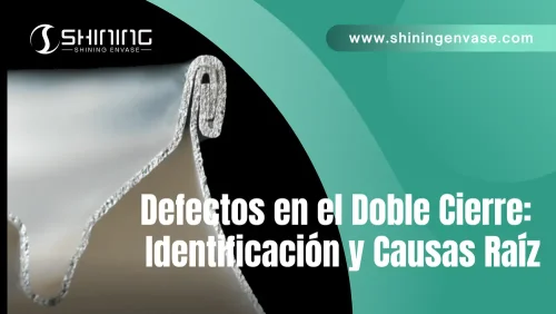 Defectos del doble cierre en latas de aluminio mostrando problemas comunes como false seam, droop y vee